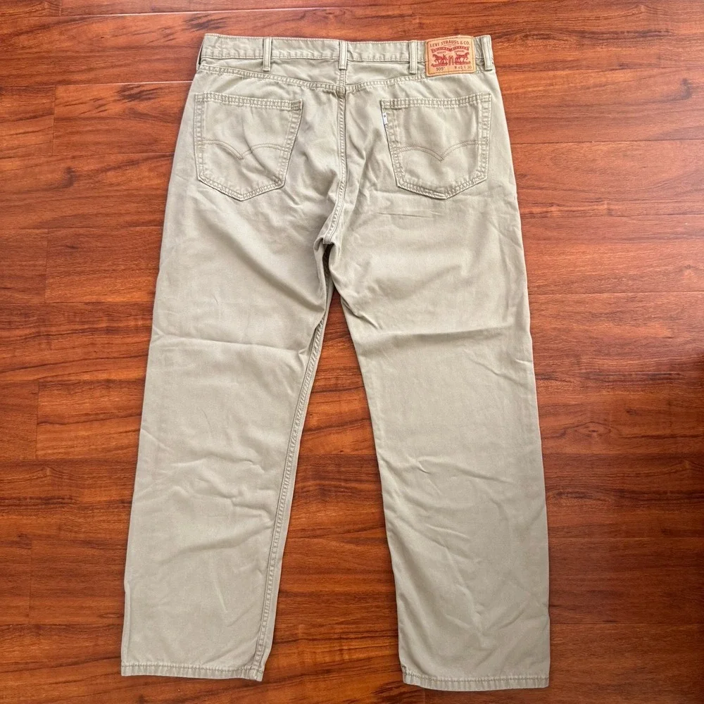 Levi 505 Mens Jeans Size 40x30 Denim Straight Leg Cotton Khaki Please See